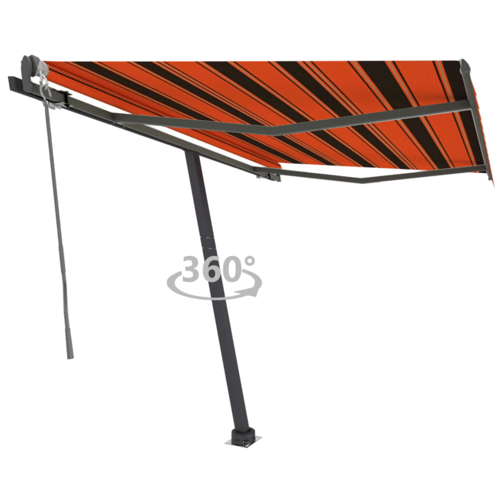 Tenda da Sole Automatica Autoportante 300x250cm Arancio Marrone cod mxl 43825