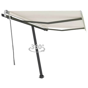 Tenda da Sole Retrattile Manuale Autoportante 350x250 cm Crema cod mxl 55042