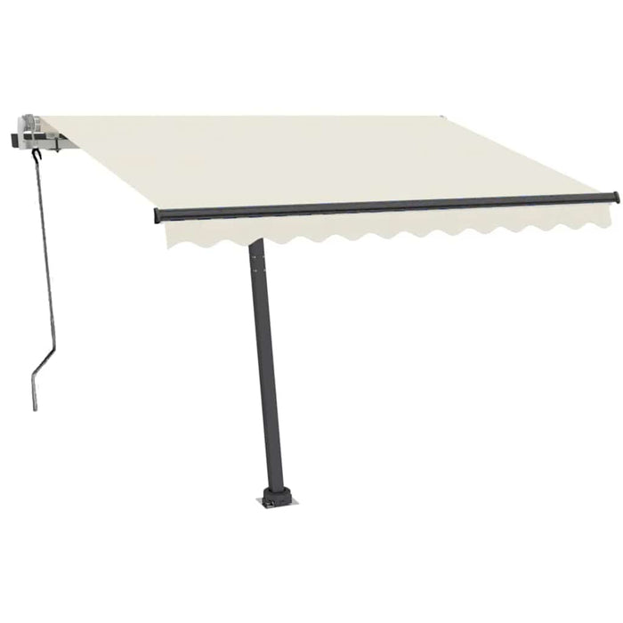 Tenda da Sole Retrattile Manuale Autoportante 350x250 cm Crema cod mxl 55042