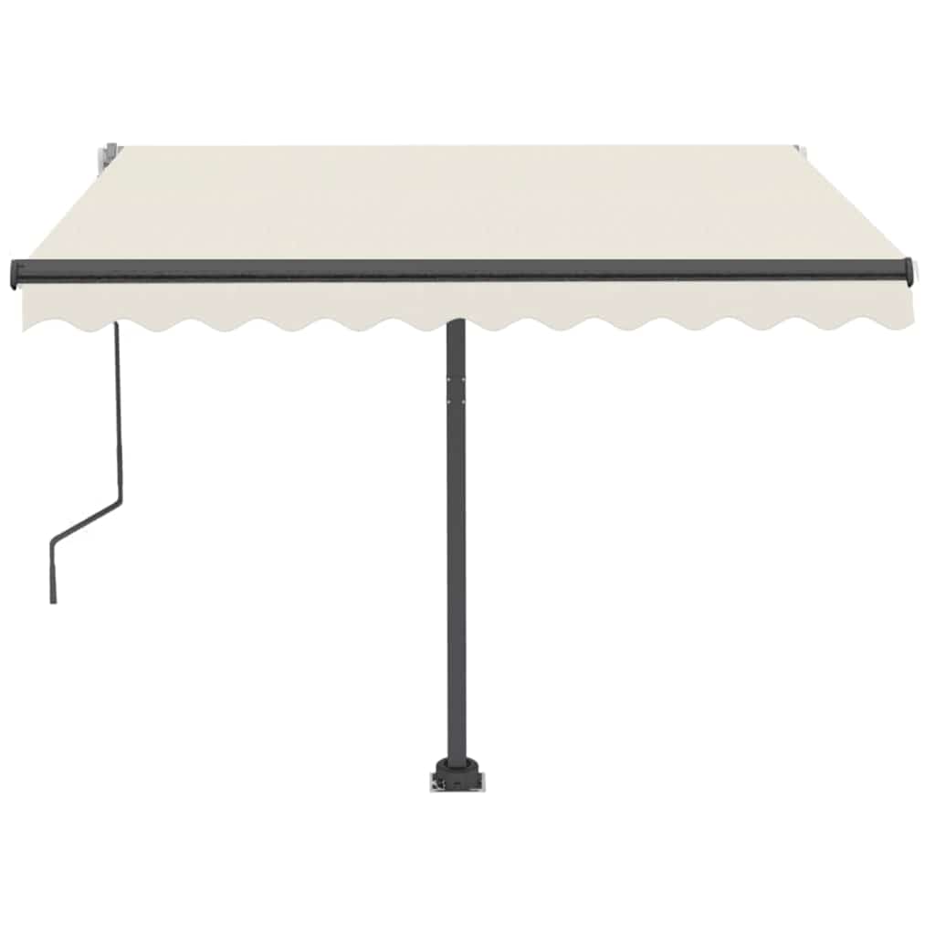 Tenda da Sole Retrattile Manuale Autoportante 350x250 cm Crema cod mxl 55042