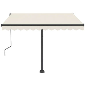 Tenda da Sole Retrattile Manuale Autoportante 350x250 cm Crema cod mxl 55042