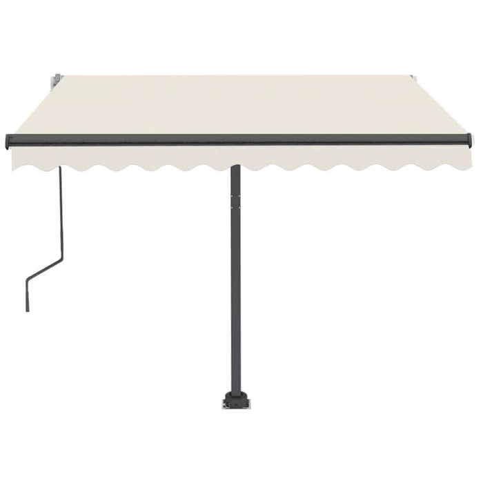 Tenda da Sole Retrattile Manuale Autoportante 350x250 cm Crema cod mxl 55042