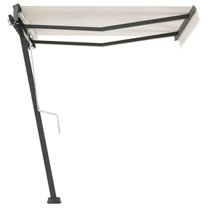 Tenda da Sole Retrattile Manuale Autoportante 350x250 cm Crema cod mxl 55042