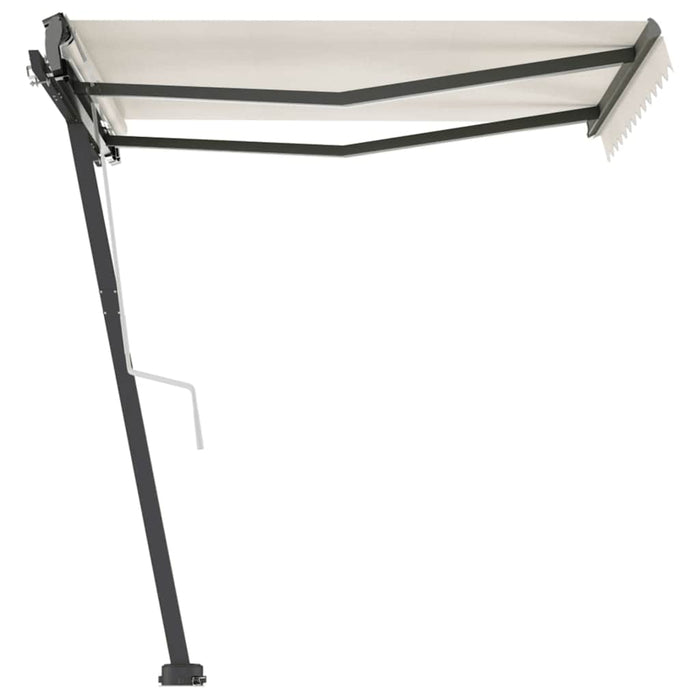 Tenda da Sole Retrattile Manuale Autoportante 350x250 cm Crema cod mxl 55042