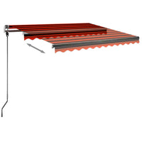 Tenda da Sole Retrattile Manuale 350x250 cm Arancione e Marrone cod mxl 51645