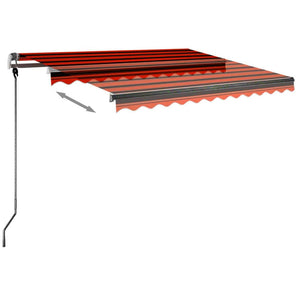 Tenda da Sole Retrattile Manuale 350x250 cm Arancione e Marrone cod mxl 51645