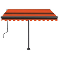 Tenda da Sole Retrattile Manuale 350x250 cm Arancione e Marrone cod mxl 51645