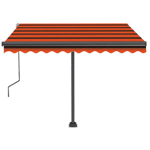 Tenda da Sole Retrattile Manuale 350x250 cm Arancione e Marrone cod mxl 51645
