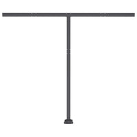 Tenda da Sole Retrattile Manuale con LED 350x250cm Blu e Bianca cod mxl 51619