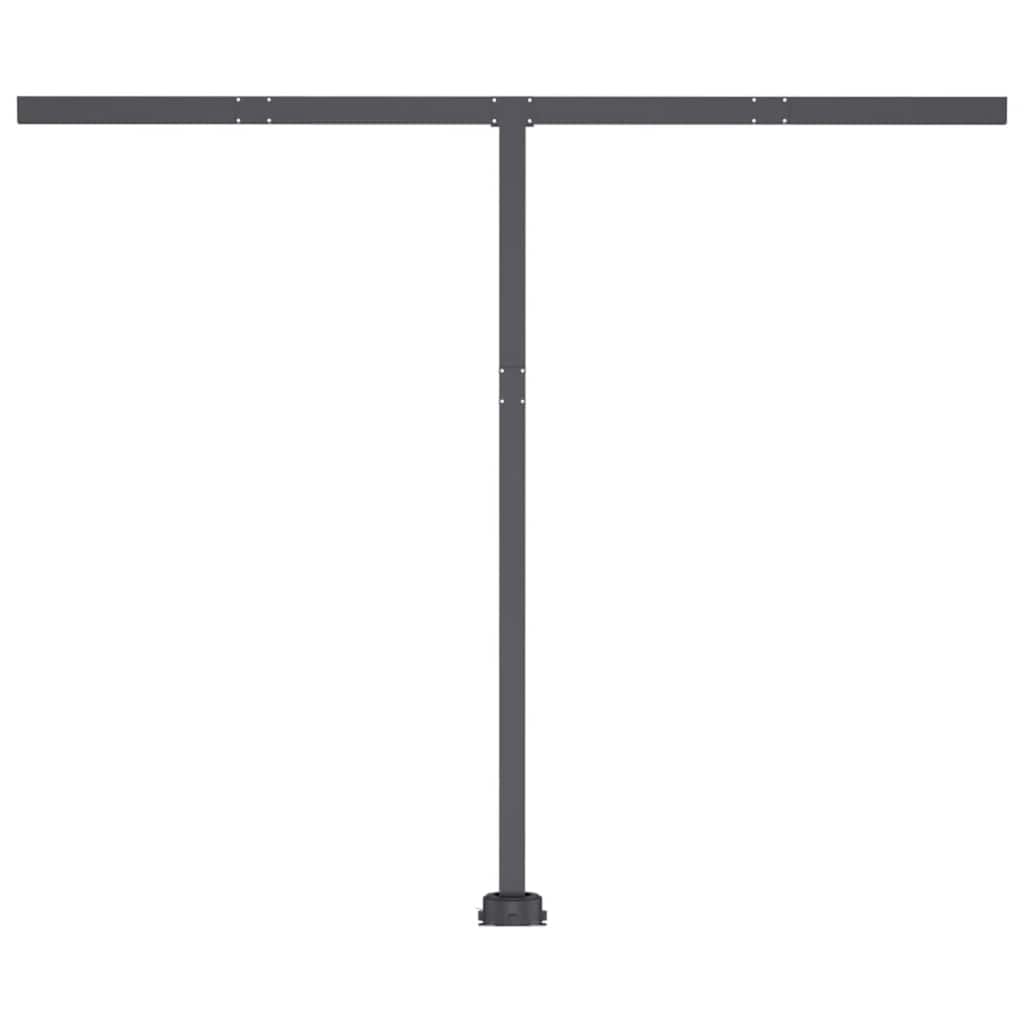 Tenda da Sole Retrattile Manuale LED 350x250 cm Gialla e Bianca 3069723