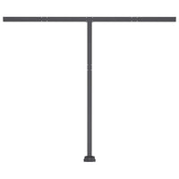 Tenda da Sole Retrattile Manuale LED 350x250 cm Gialla e Bianca 3069723