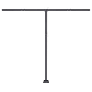 Tenda da Sole Retrattile Manuale LED 350x250 cm Gialla e Bianca 3069723