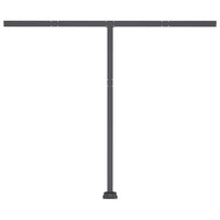 Tenda da Sole Retrattile Manuale con LED 300x250 cm Antracite 3069724