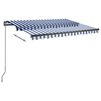 Tenda da Sole Automatica Autoportante 350x250 cm Blu e Bianca 3069726