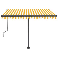 Tenda da Sole Autoportante Automatica 350x250 cm Gialla Bianca 3069728