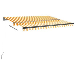 Tenda da Sole Autoportante Automatica 350x250 cm Gialla Bianca 3069728