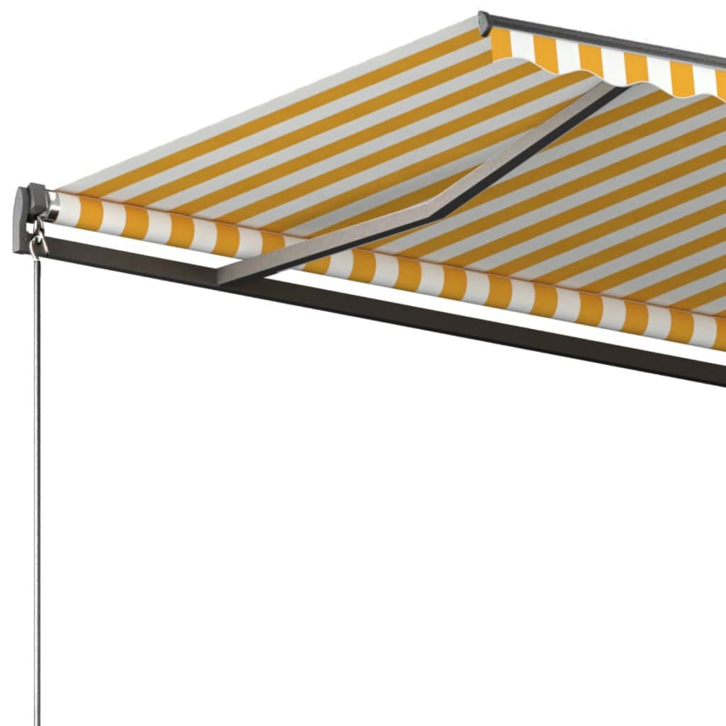 Tenda da Sole Autoportante Automatica 350x250 cm Gialla Bianca 3069728