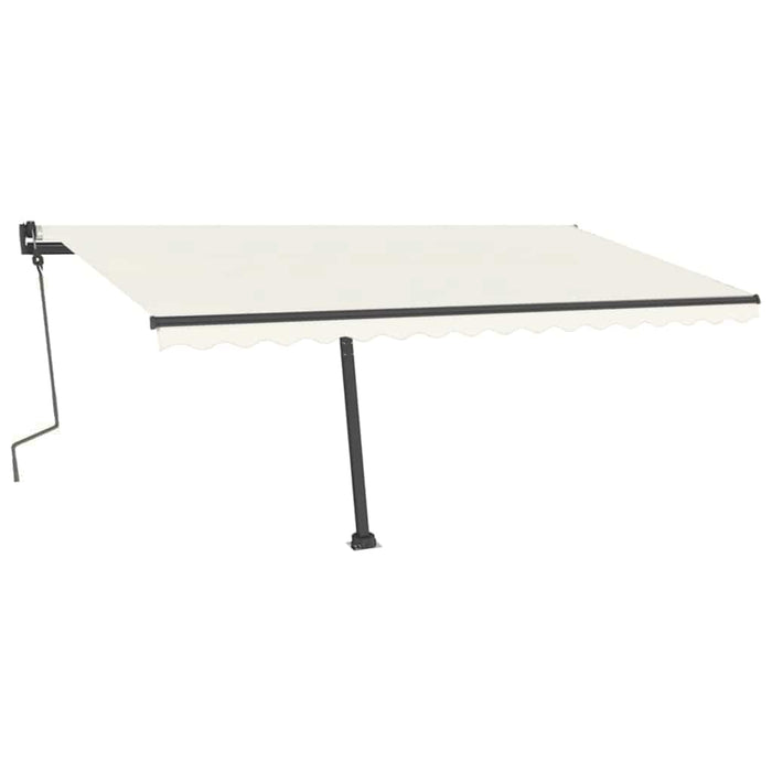 Tenda Sole Retrattile Manuale Autoportante 400x300 cm Crema 3069737