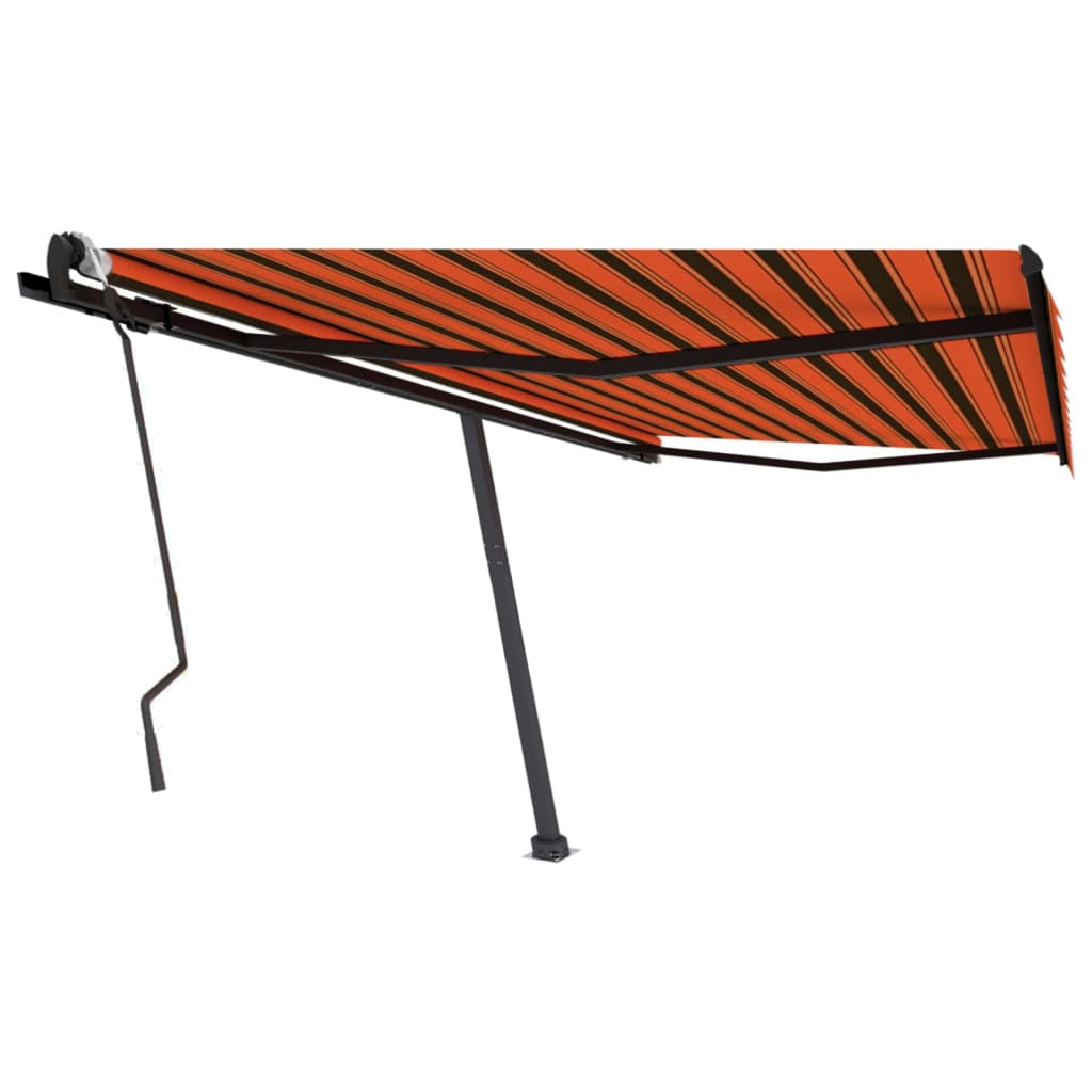 Tenda da Sole Manuale con Palo 400x300 cm Arancione/Marrone 3069740