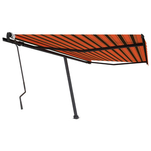 Tenda da Sole Manuale con Palo 400x300 cm Arancione/Marrone 3069740