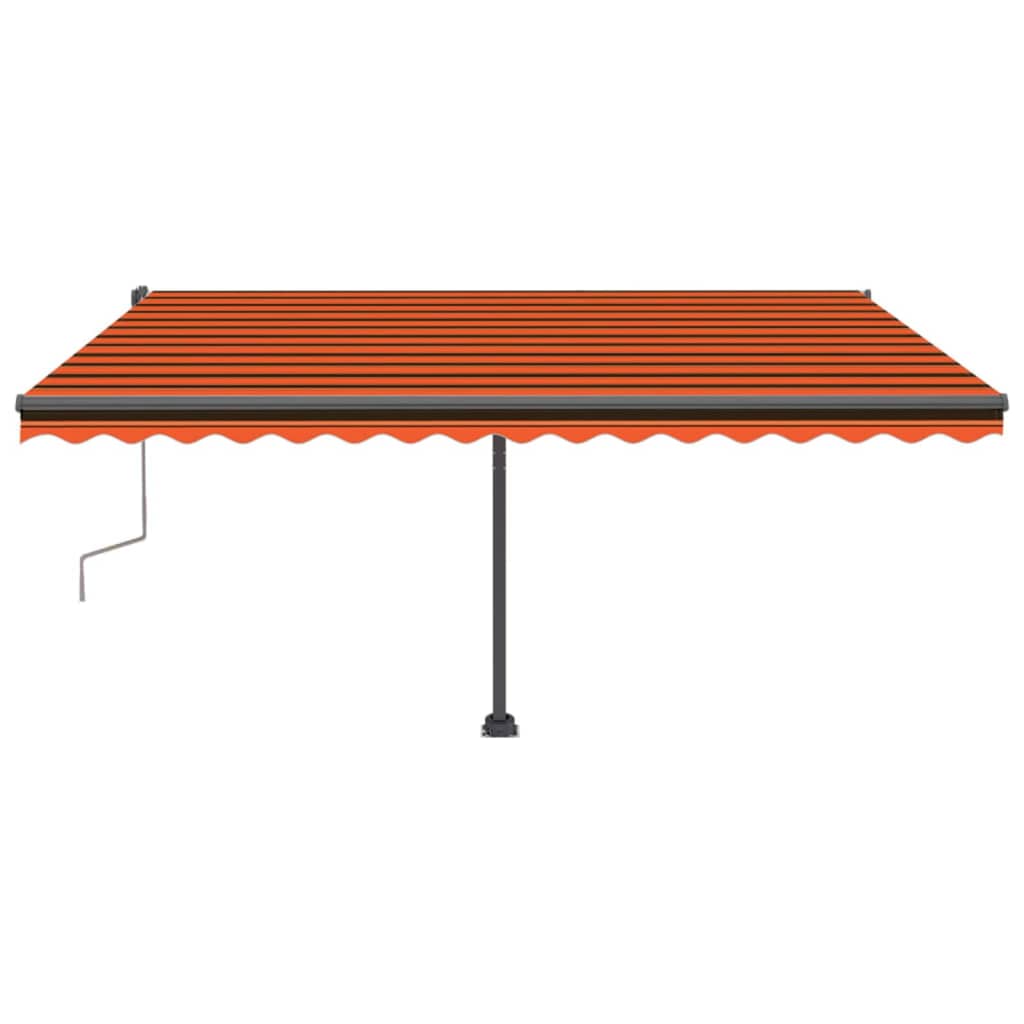 Tenda da Sole Manuale con Palo 400x300 cm Arancione/Marrone 3069740