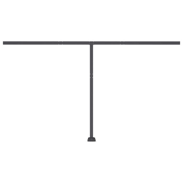 Tenda da Sole Retrattile Manuale con LED 400x300cm Blu e Bianca 3069741