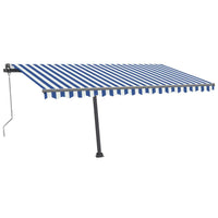 Tenda da Sole Automatica Autoportante 400x300 cm Blu e Bianca 3069746