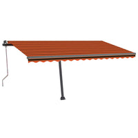 Tenda Retrattile Automatica con Palo 400x300 cm Arancio Marrone 3069750