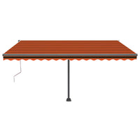 Tenda Retrattile Automatica con Palo 400x300 cm Arancio Marrone 3069750