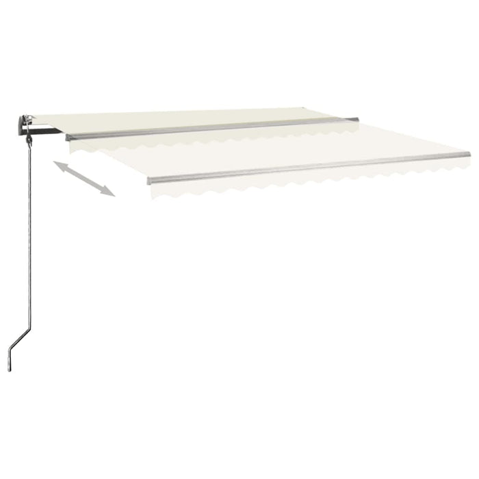 Tenda da Sole Retrattile Manuale Autoportante 450x300 cm Crema cod mxl 57745