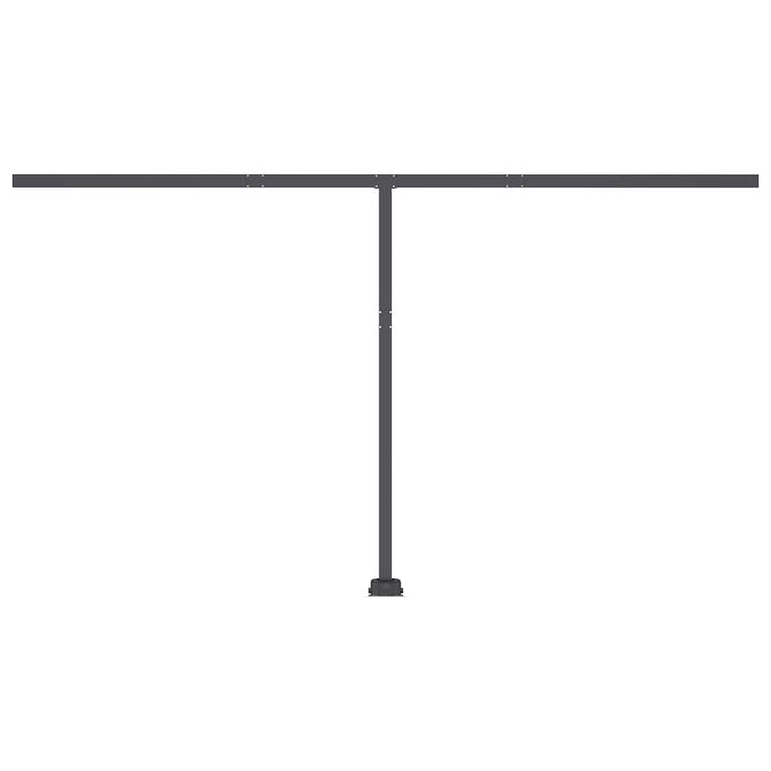 Tenda da Sole Retrattile Manuale LED 450x300 cm Gialla Bianca 3069763