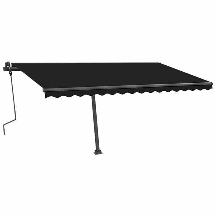 Tenda da Sole Retrattile Manuale con LED 450x300 cm Antracite 3069764