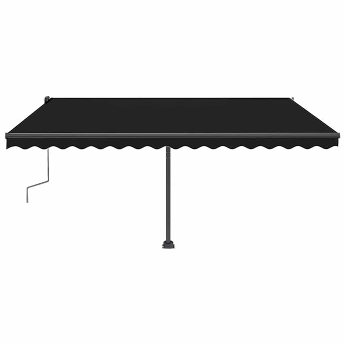 Tenda da Sole Retrattile Manuale con LED 450x300 cm Antracite 3069764