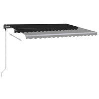 Tenda da Sole Retrattile Manuale con LED 450x300 cm Antracite 3069764
