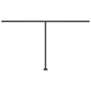 Tenda da Sole Retrattile Manuale con LED 450x300 cm Antracite 3069764