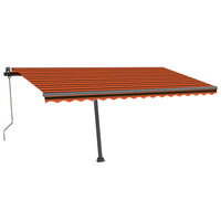 Tenda Automatica Sensore Vento e LED 450x300 cm Arancio Marrone 3069775