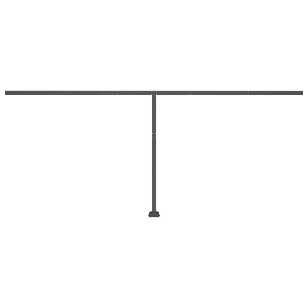 Tenda da Sole Retrattile Manuale con LED 500x300 cm Crema 3069782