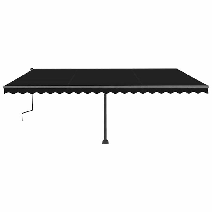 Tenda da Sole Retrattile Manuale con LED 500x300 cm Antracite 3069784