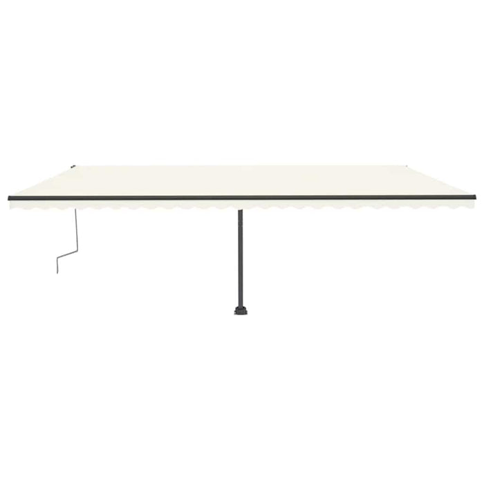 Tenda da Sole Retrattile Manuale con LED 600x300 cm Crema 3069802