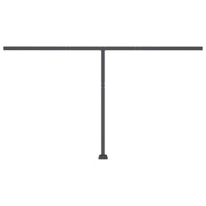 Tenda da Sole Retrattile Manuale con LED 400x350 cm Blu Bianco 3069821