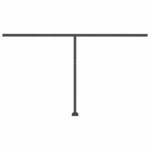 Tenda da Sole Retrattile Manuale con LED 400x350 cm Crema 3069822