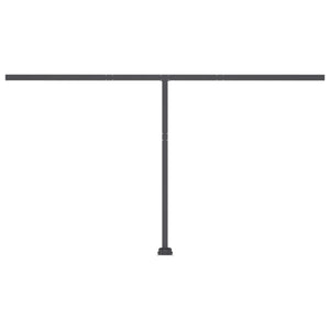 Tenda da Sole Retrattile Manuale LED 400x350 cm Giallo Bianco 3069823