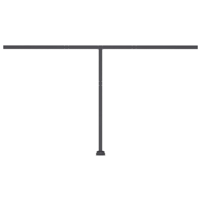 Tenda da Sole Retrattile Manuale LED 400x350 cm Giallo Bianco 3069823