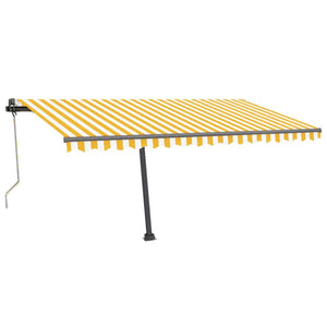 Tenda da Sole Autoportante Automatica 400x350 cm Gialla Bianca 3069828