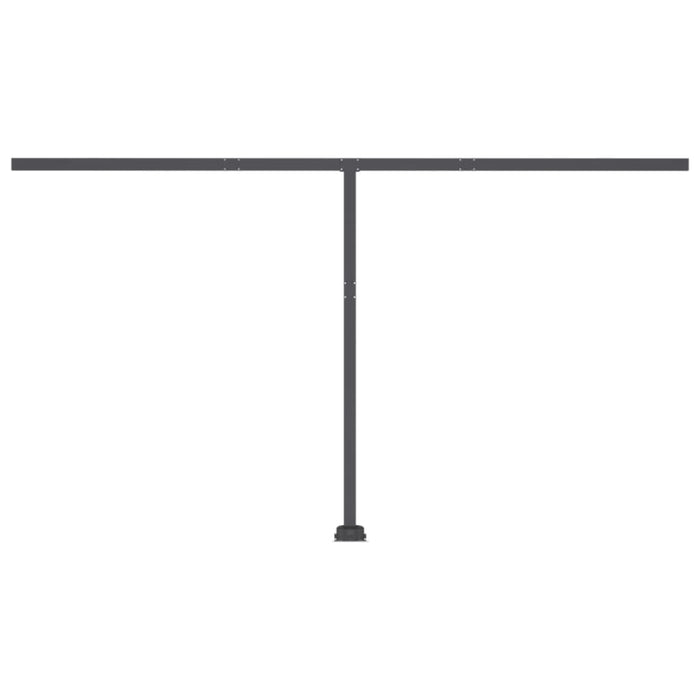 Tenda Retrattile Manuale con Palo 450x350 cm Arancione Marrone 3069836