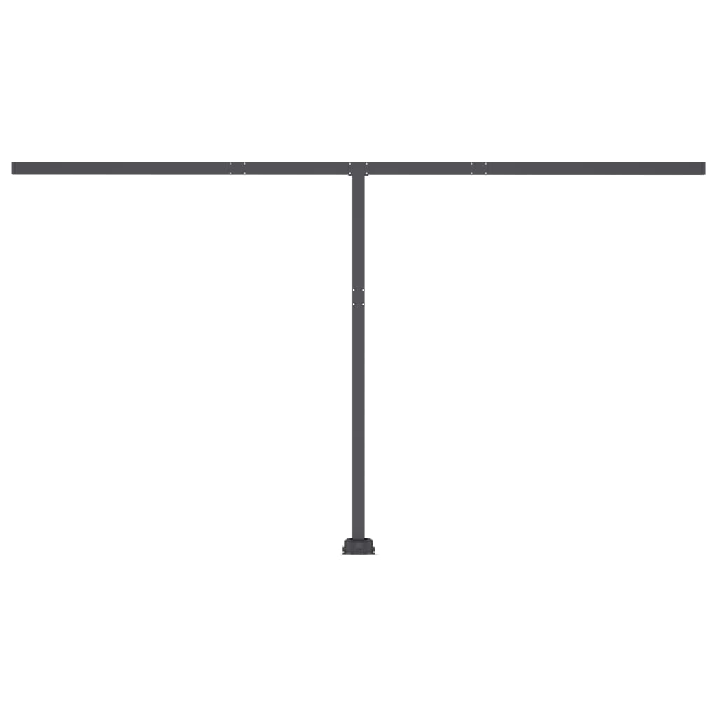 Tenda da Sole Manuale Autoportante 450x350 cm Gialla/Bianca 3069838