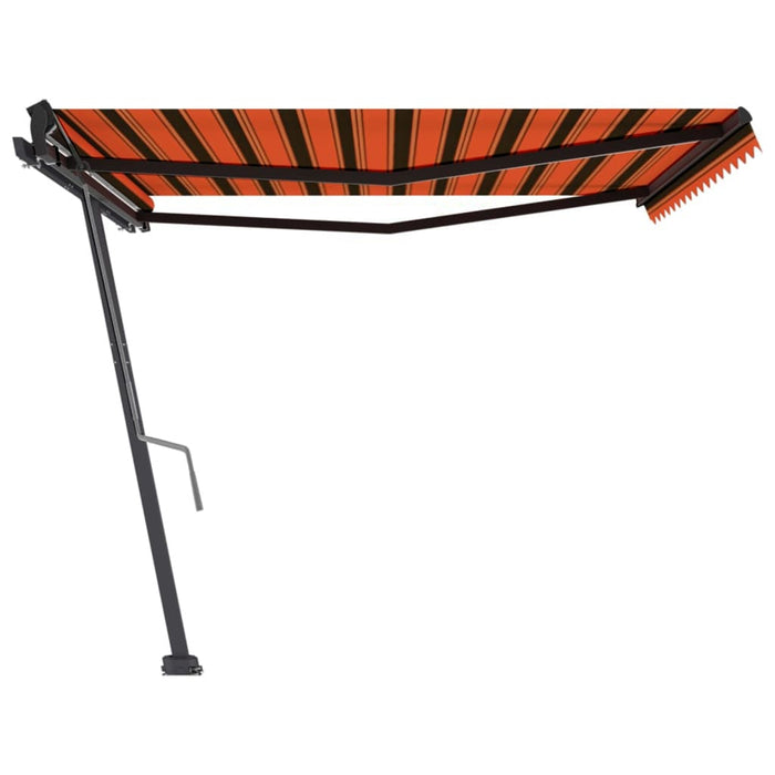 Tenda Retrattile Manuale Autoportante 450x350cm Arancio Marrone cod mxl 68352