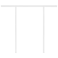 Tenda da Sole Retrattile Manuale con LED 3x2,5m Gialla Bianca 3069903