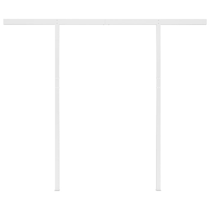 Tenda da Sole Retrattile Automatica con Pali 3x2,5m Blu Bianca 3069906