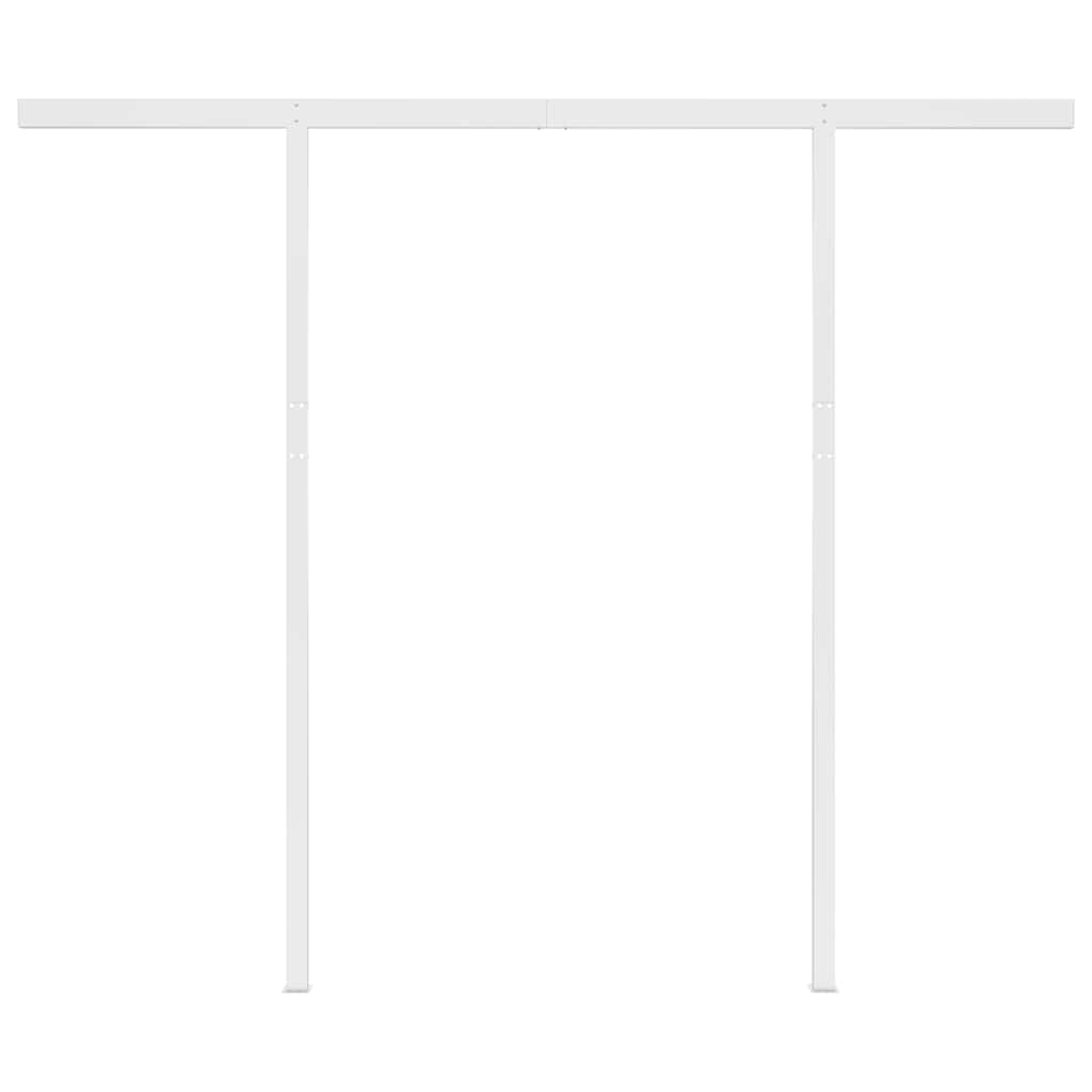 Tenda da Sole Retrattile Automatica con Pali 3x2,5 m Crema 3069907